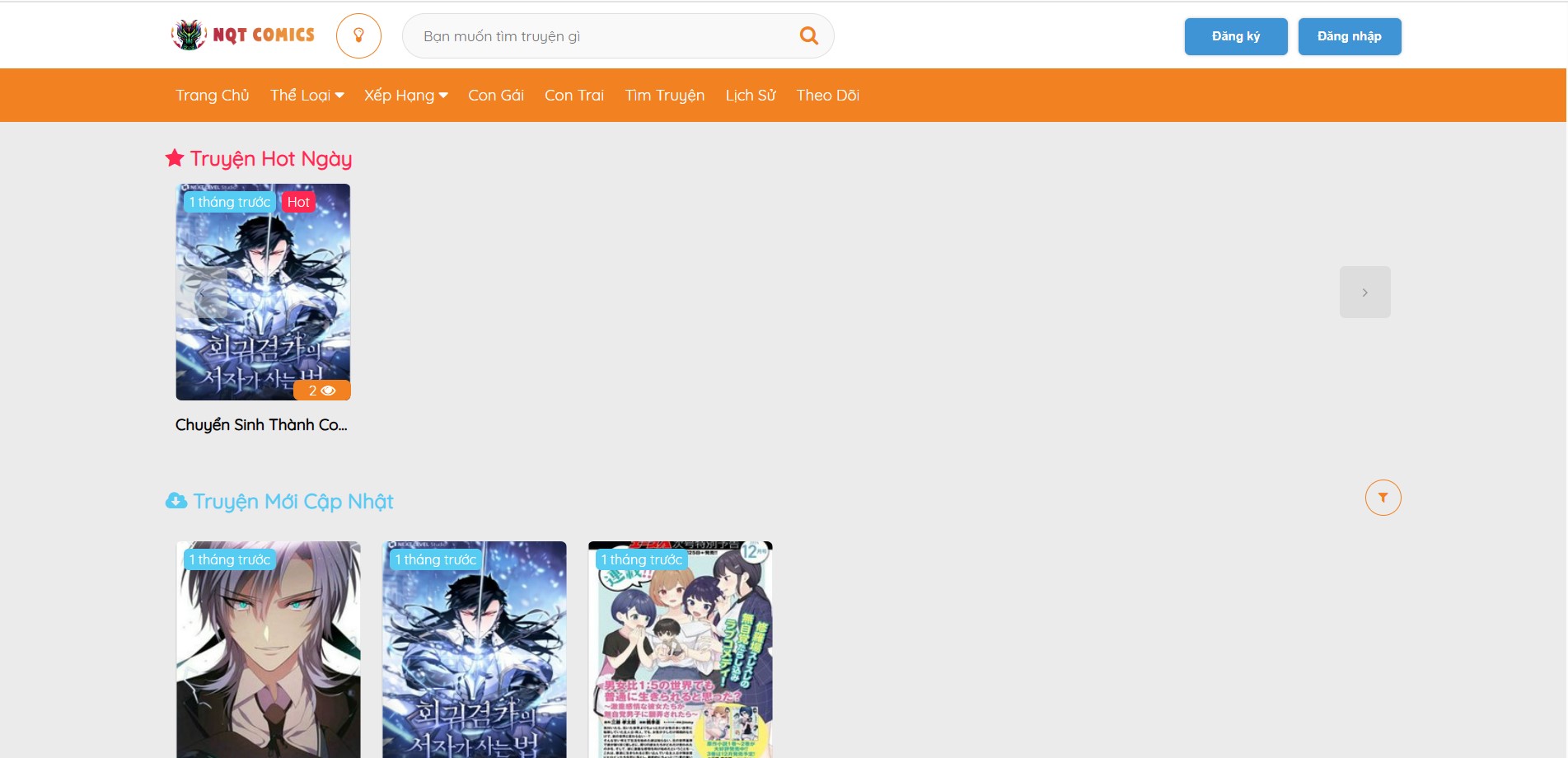 Theme truyện v7 chạy laravel nguồn truyện từ otruyen (truyenqq)