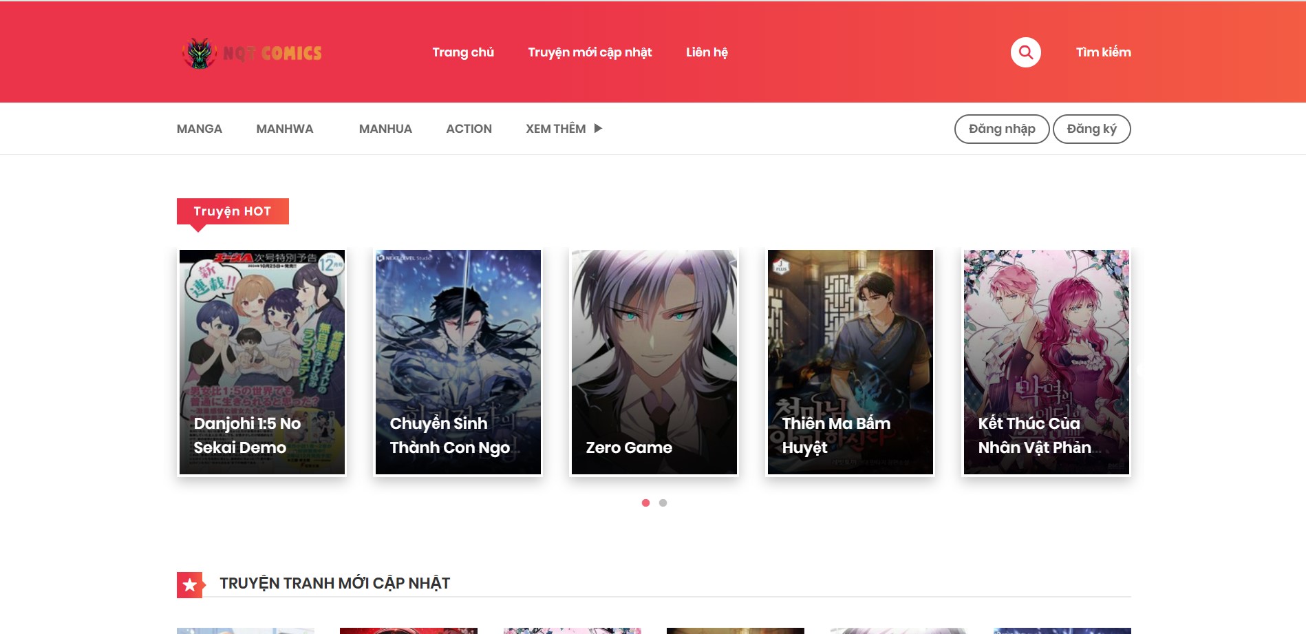 Theme truyện v2 chạy laravel nguồn truyện từ otruyen (giống madara)