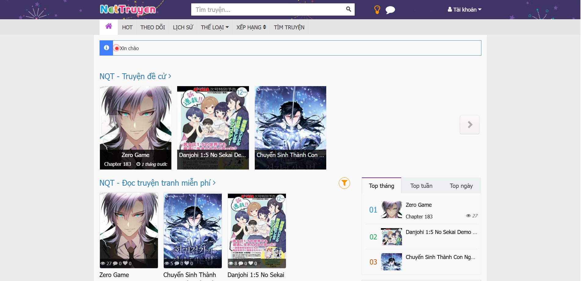 Theme truyện v3 chạy laravel nguồn truyện từ otruyen (nettruyen)