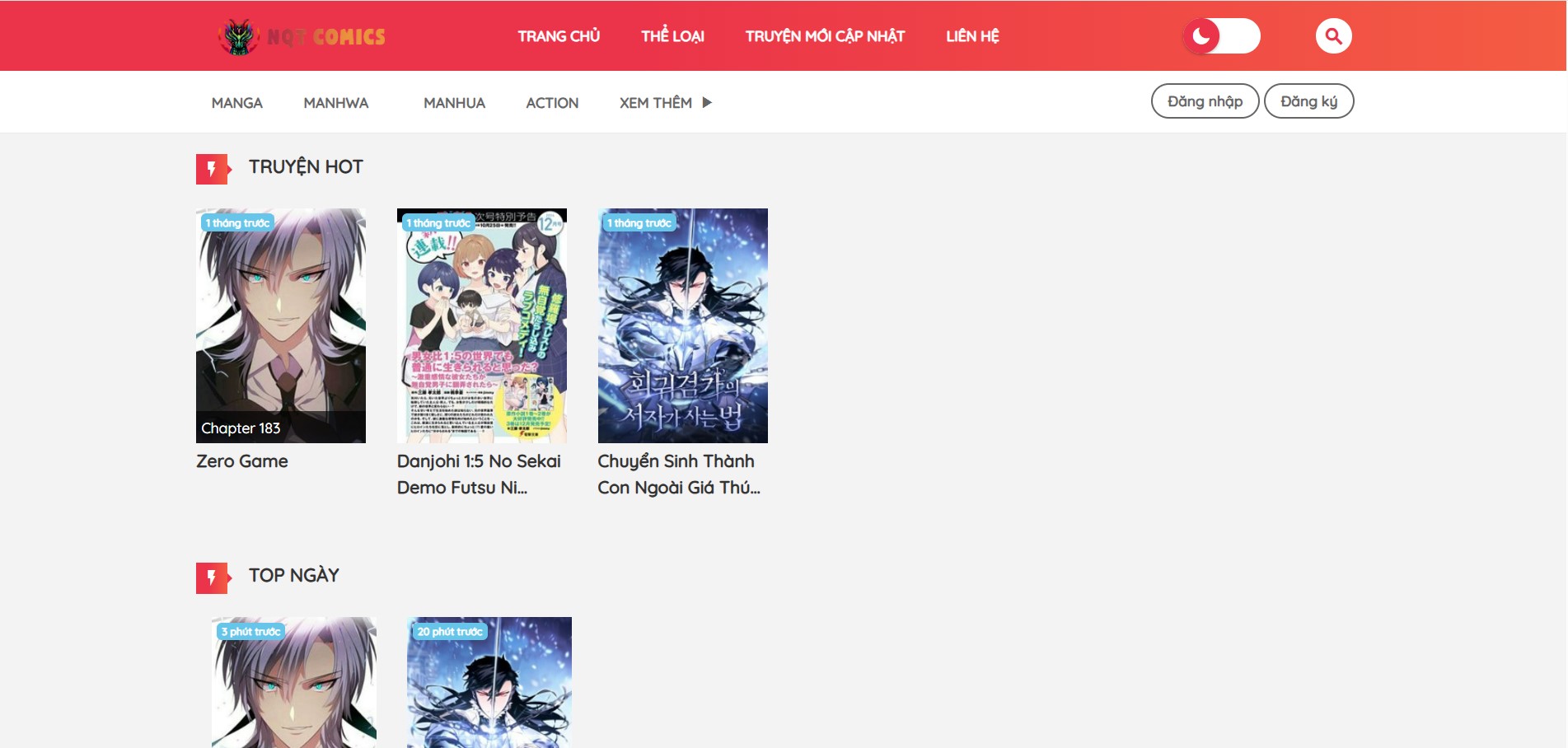 Theme truyện v5 chạy laravel nguồn truyện từ otruyen (sayhentai)