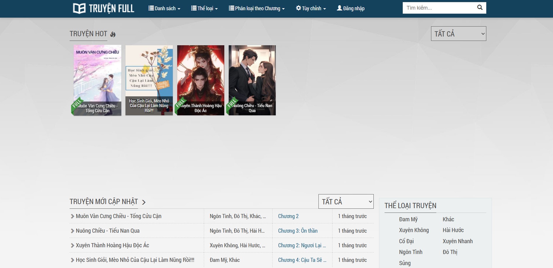 Theme truyện v6 chạy laravel nguồn truyện từ truyenfull